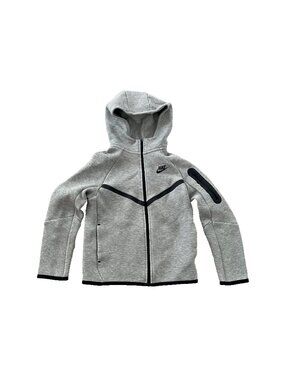 Nike HV5867-063 Older Kids Unisex Tech Full-Zip Hoodie Grey ( M )